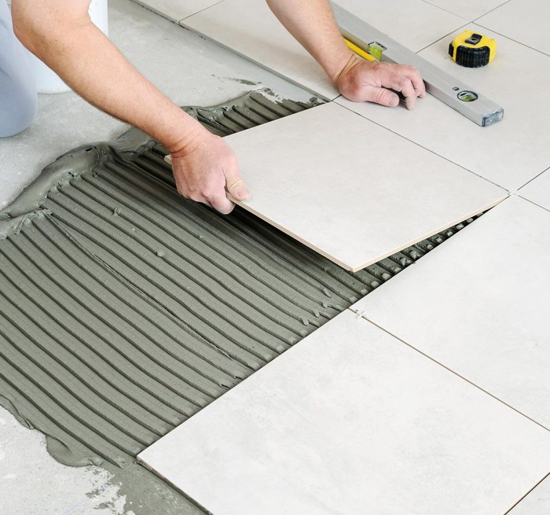 Laying Ceramic Tiles.